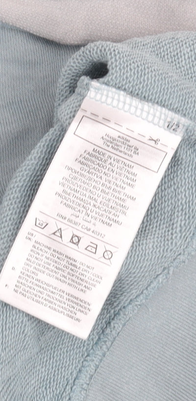 Adidas Unisex Blue Crew Neck Pullover Sweatshirt - Size 14