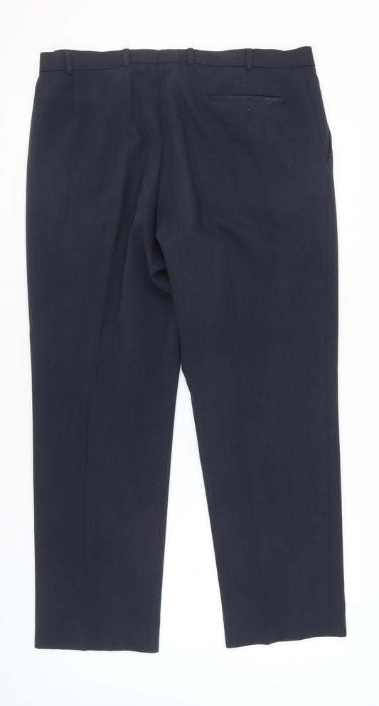 Marks and Spencer Men's Blue Dress Pants, Size M, 36W
