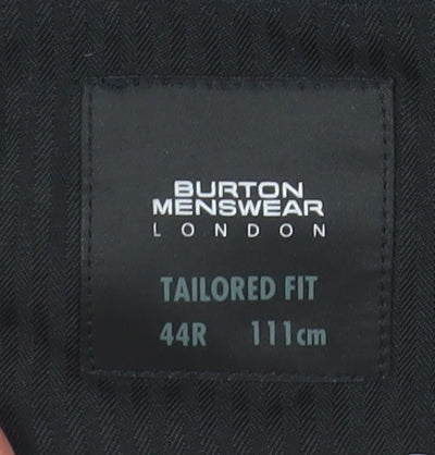 Burton Menswear Black Dress Pants, Size 44R, Tailored Fit