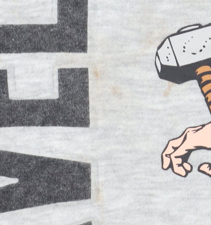 Additional view of Marvel boys’ grey graphic print sweatshirt, size 3-4, years