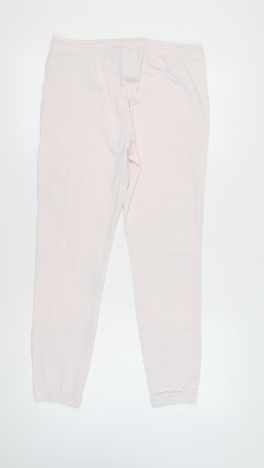 Reebok Women's Pink Jogger Trousers - Size M, Elastic Waist