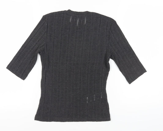 Womens UK Size M MNG Black Basic T-Shirt