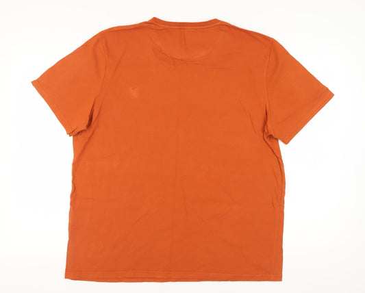 Lyle & Scott Men's Orange XL Cotton T-Shirt