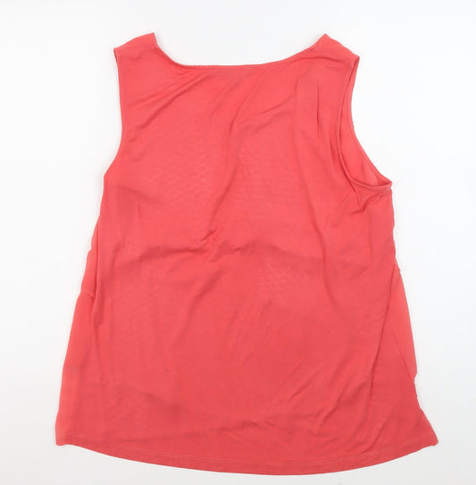 Laura Ashley Women’s Pink Blouse UK 16 Scoop Neck Sleeveless