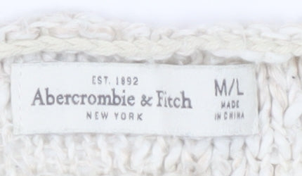 Abercrombie & Fitch Women's Ivory Pullover Jumper M