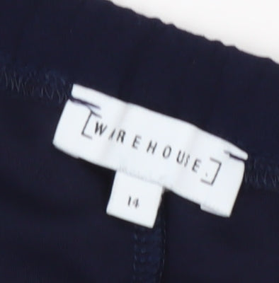 Womens UK Size 14 Warehouse Blue Blouse