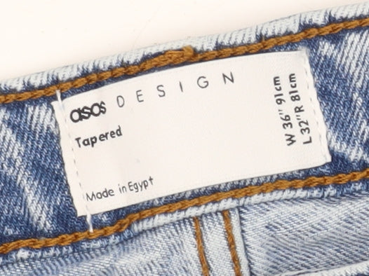 ASOS Women's Tapered Blue Jeans, L, Regular Fit, Denim