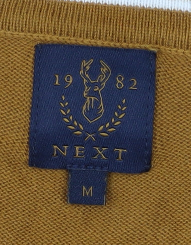 Next Men's Brown V-Neck Pullover Jumper - Size M