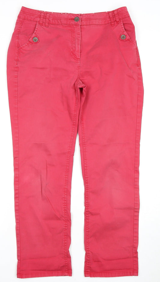 Additional front view of Primark Teens Red Polka Dot Straight Leg Jeans, S