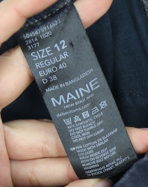 Close-up detail of Maine New England Women's Black Chino Trousers, size 12, - Casual Wear