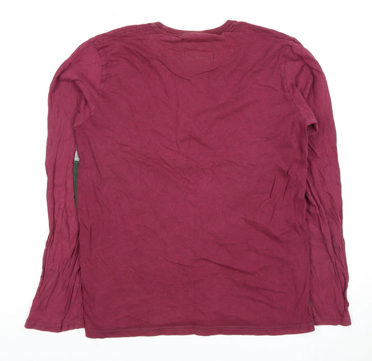 Superdry Men's Multicoloured Medium Crew Neck Long Sleeve T-Shirt