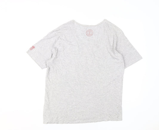 Mens UK Size L Crosshatch Grey T-Shirt