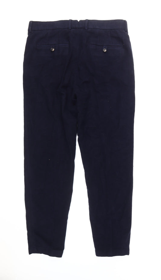 Jaeger Men's Blue Regular Trousers - Size 34