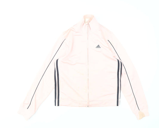 Additional front view of Adidas Women's Pink Full Zip Sweatshirt -, size 10