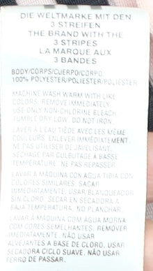Brand and care label for Adidas Women's Pink Full Zip Sweatshirt -, size 10