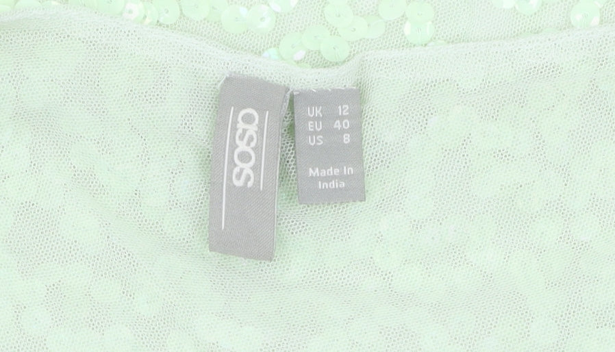 Womens UK Size 12 ASOS Green Camisole Tank