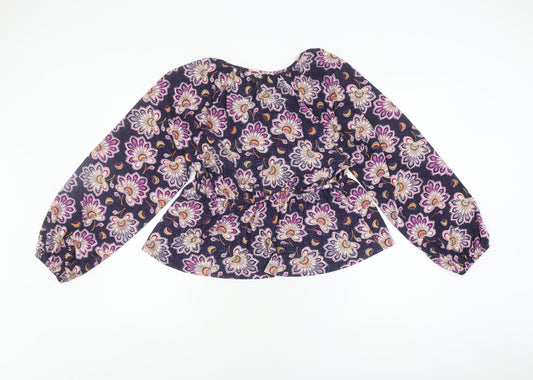 Womens UK Size 14 NEXT Multicoloured Basic Blouse
