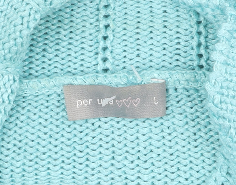Womens UK Size L Marks and Spencer Blue Cardigan Jumper