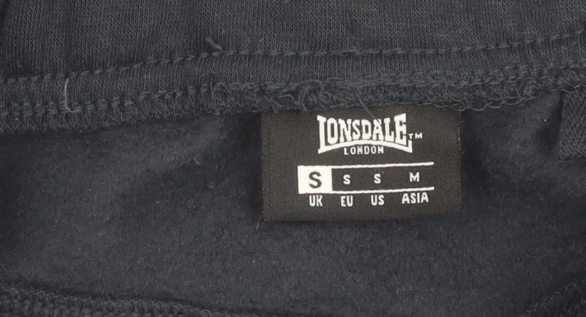 Lonsdale Black Jogger Trousers - Men's Small, Fleece