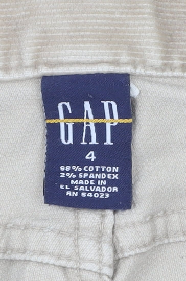 Womens UK Size 4 Gap Regular Fit Beige Trousers