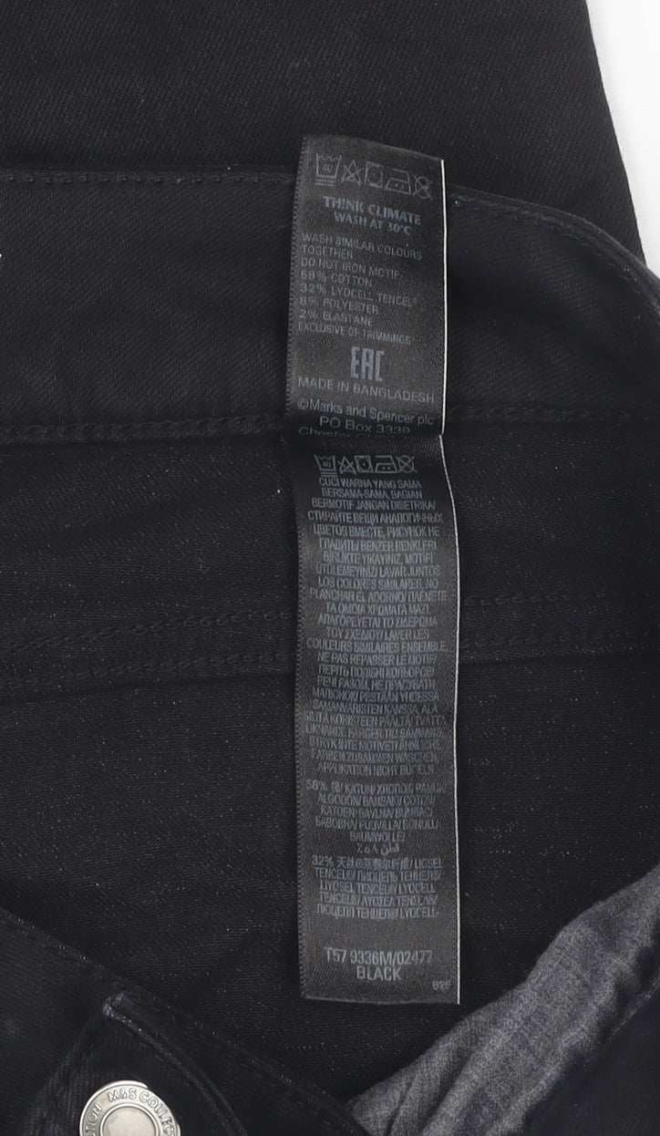 Womens UK Size 12 Marks and Spencer Regular Fit Skinny Black Jeans