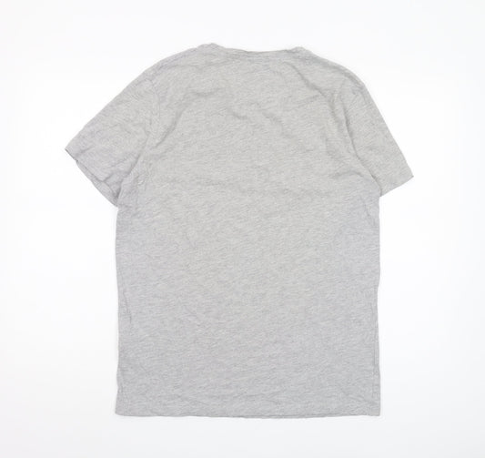Jack & Jones Men's Grey T-Shirt, L, Breathable Jersey