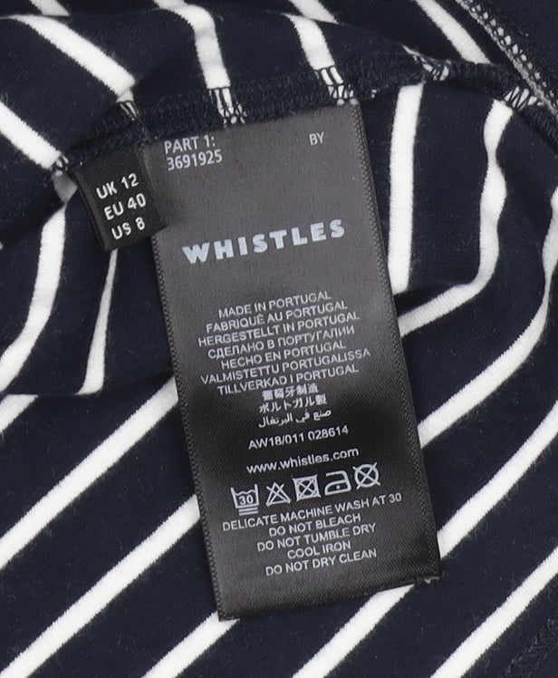 Womens UK Size 12 Whistles Black Jersey T-Shirt