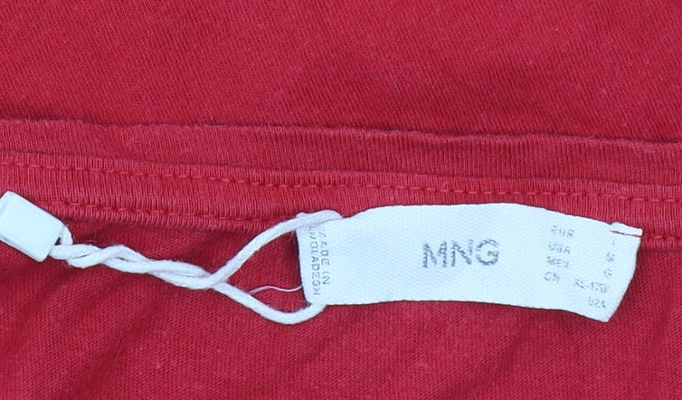 Womens UK Size 8 MNG Red T-Shirt