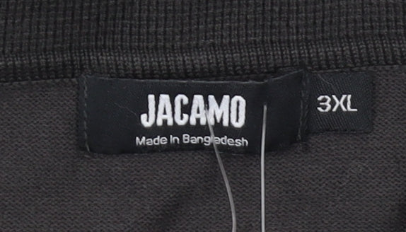 Jacamo Men's Black 3XL Collared Full Zip Jumper