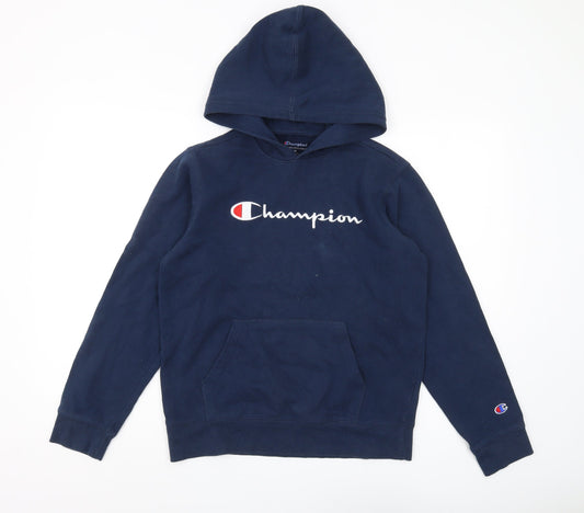 Womens UK Size XL Champion Blue Pullover Hoodie