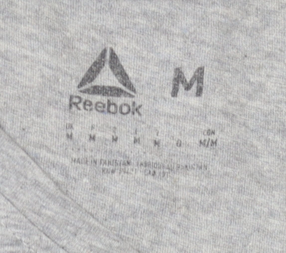 Reebok Men's Grey Graphic Print T-Shirt M