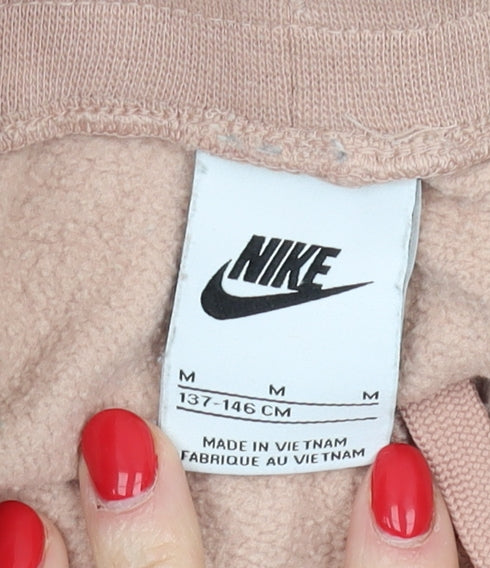 Nike Girls Beige Jogger Trousers Medium Casual Activewear