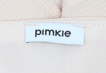 Womens UK Size M Pimkie Beige Basic Camisole