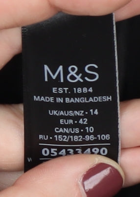 Marks and Spencer Women's Grey Check Blazer Size 14