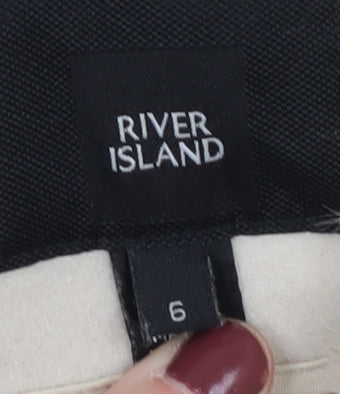 Womens UK Size 6 River Island Ivory Biker Coat