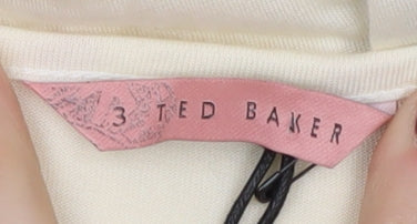 Womens UK Size M Ted Baker Ivory Basic Tank