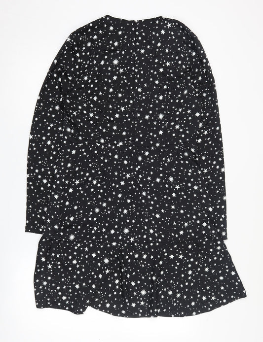 Warehouse Women's Black Star Long Sleeve Dress Size 12