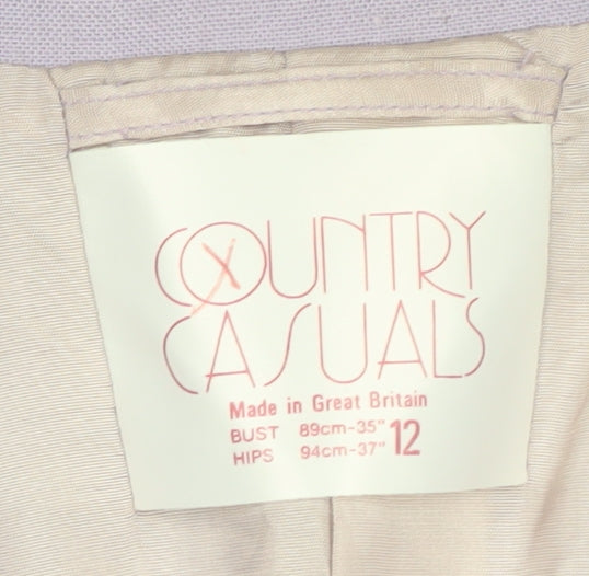 Country Casuals Women’s Purple Cropped Blazer Size 12