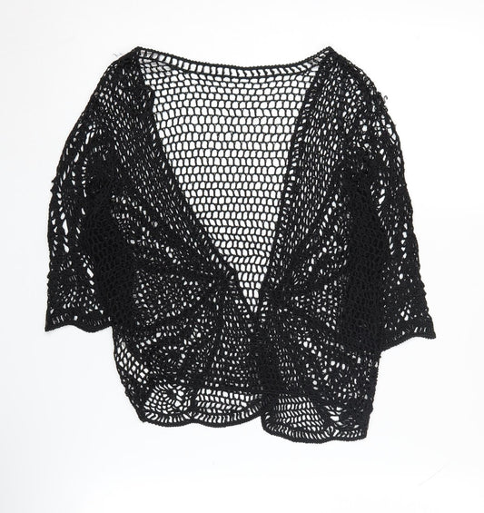 BHS Women’s Black Crochet Shrug, Size 10