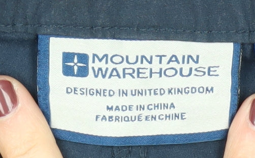 Womens UK Size 10 Mountain Warehouse Relaxed Fit Cargo Blue Trousers