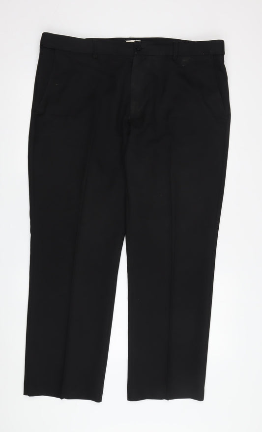 Farah Men's Black Dress Pants 38 Regular Classic Fit