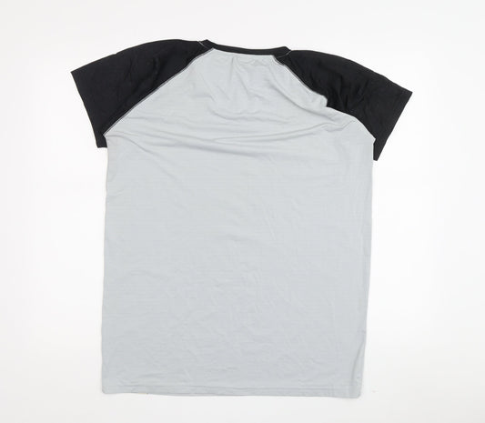 New Balance Men's 2XL Grey Black T-Shirt Gym & Training