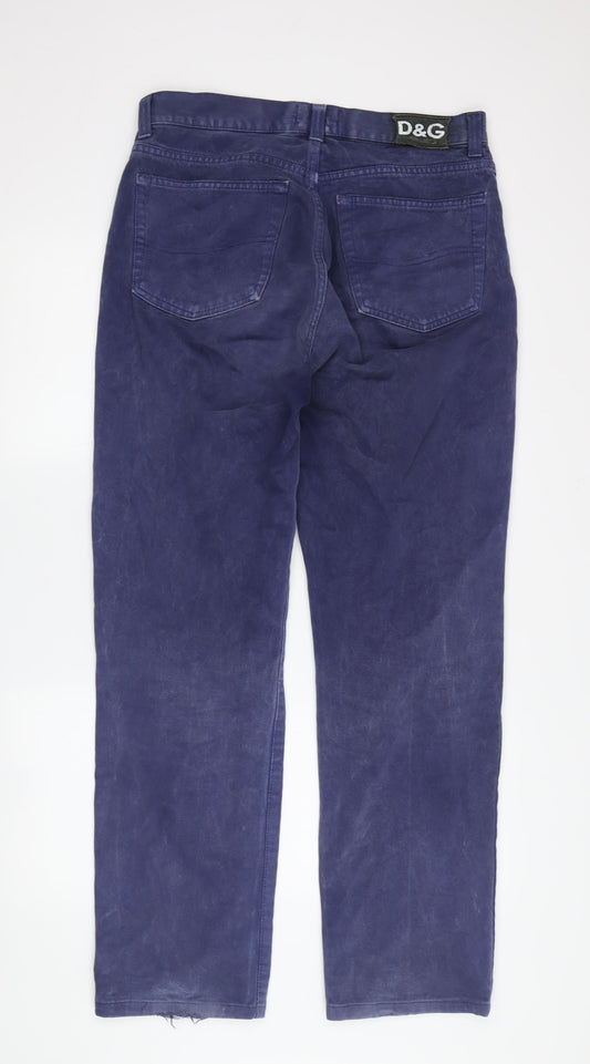 Mens UK Size 32 Dolce & Gabbana Regular Fit Straight Blue Jeans