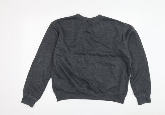 H&M Women’s Grey Pullover Sweatshirt M Regular Crew Neck