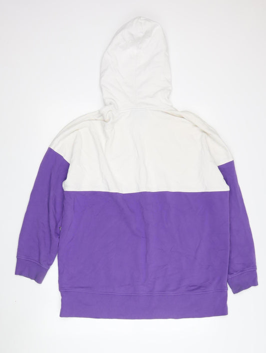 Unisex Adults UK Size M Monki Purple Pullover Hoodie