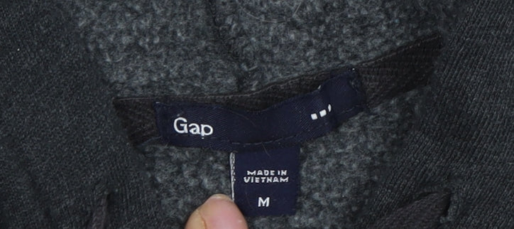 Mens UK Size M Gap Black Full Zip Hoodie