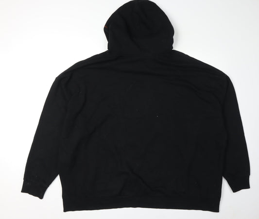 Unisex Adults UK Size 2XL Disney Black Pullover Hoodie