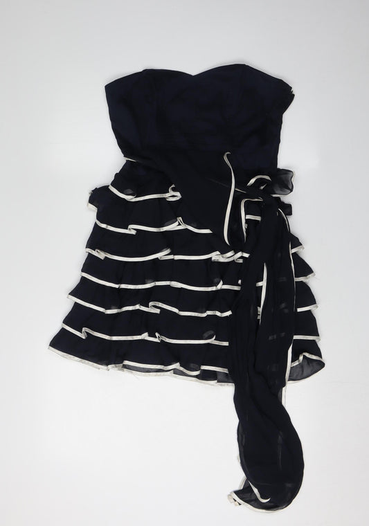 Additional front view of French Connection Women's Black, size 10, Strapless Dress