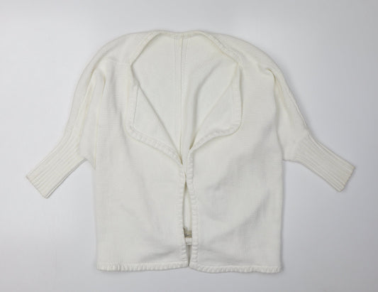 Womens UK Size 2 Karen Millen White Cardigan Jumper