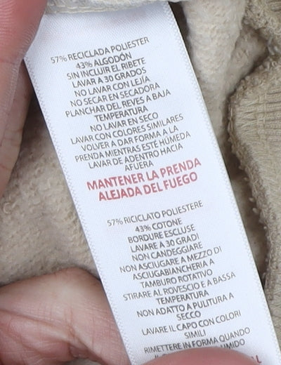 Boohoo Women's Beige Pullover Hoodie - M, Casual, Comfy